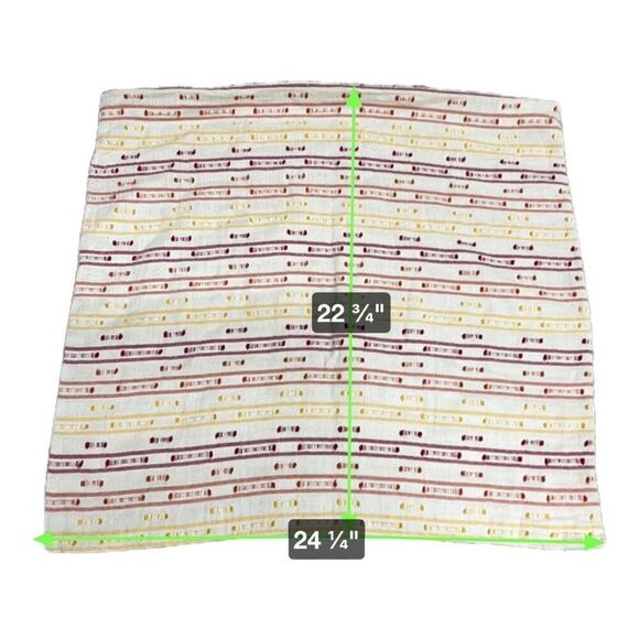 Set 2 Antonio Salgado Jacquard High Quality Striped Decorative Pillow Cover 24" - Picture 7 of 7